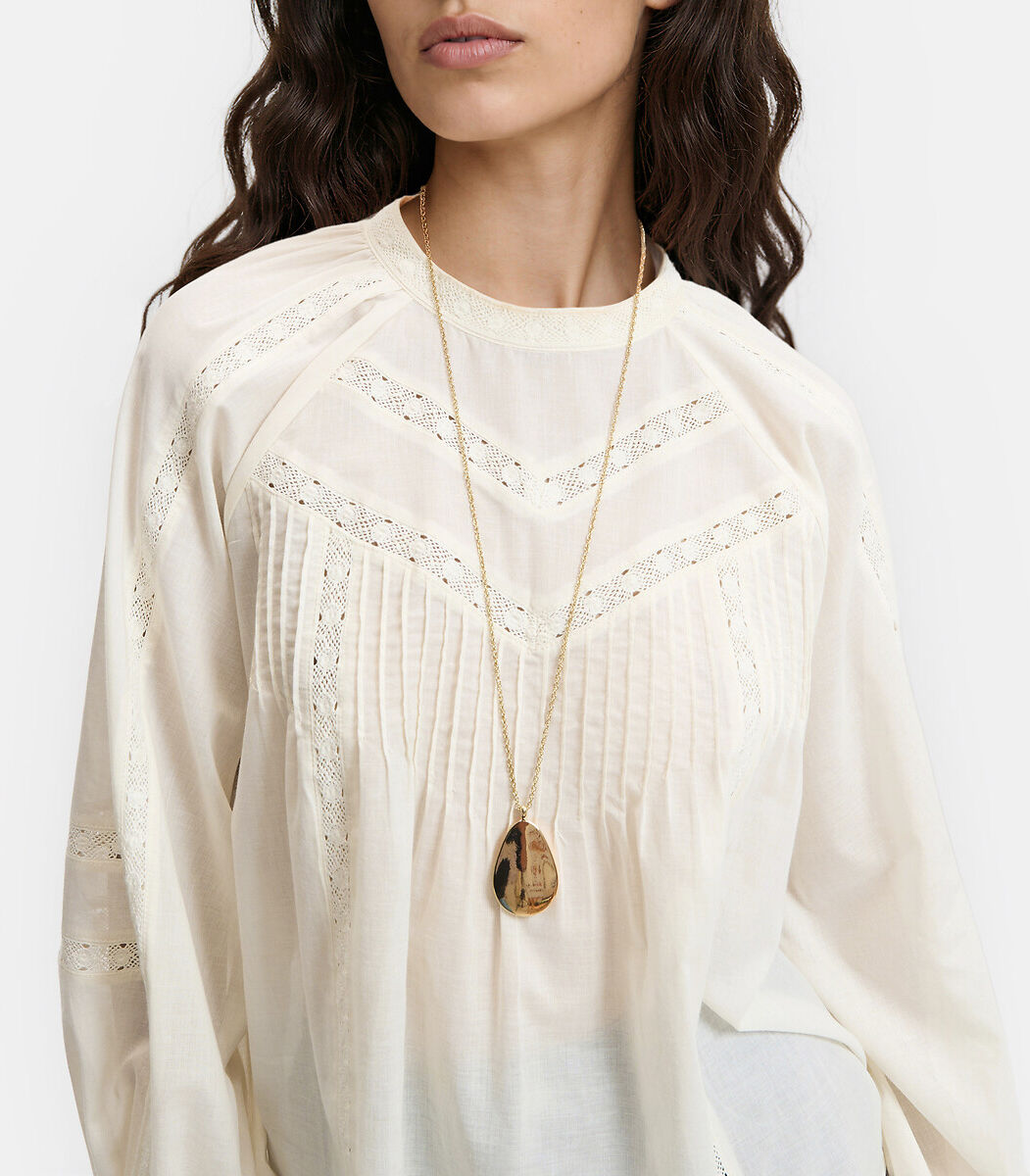 LA REDOUTE COLLECTIONS Blouse col rond, esprits bohème brodée