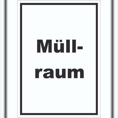 HB-Druck Müllraum Aufkleber mit Text Abfall Mülltrennung hochkant A5 (148x210mm)