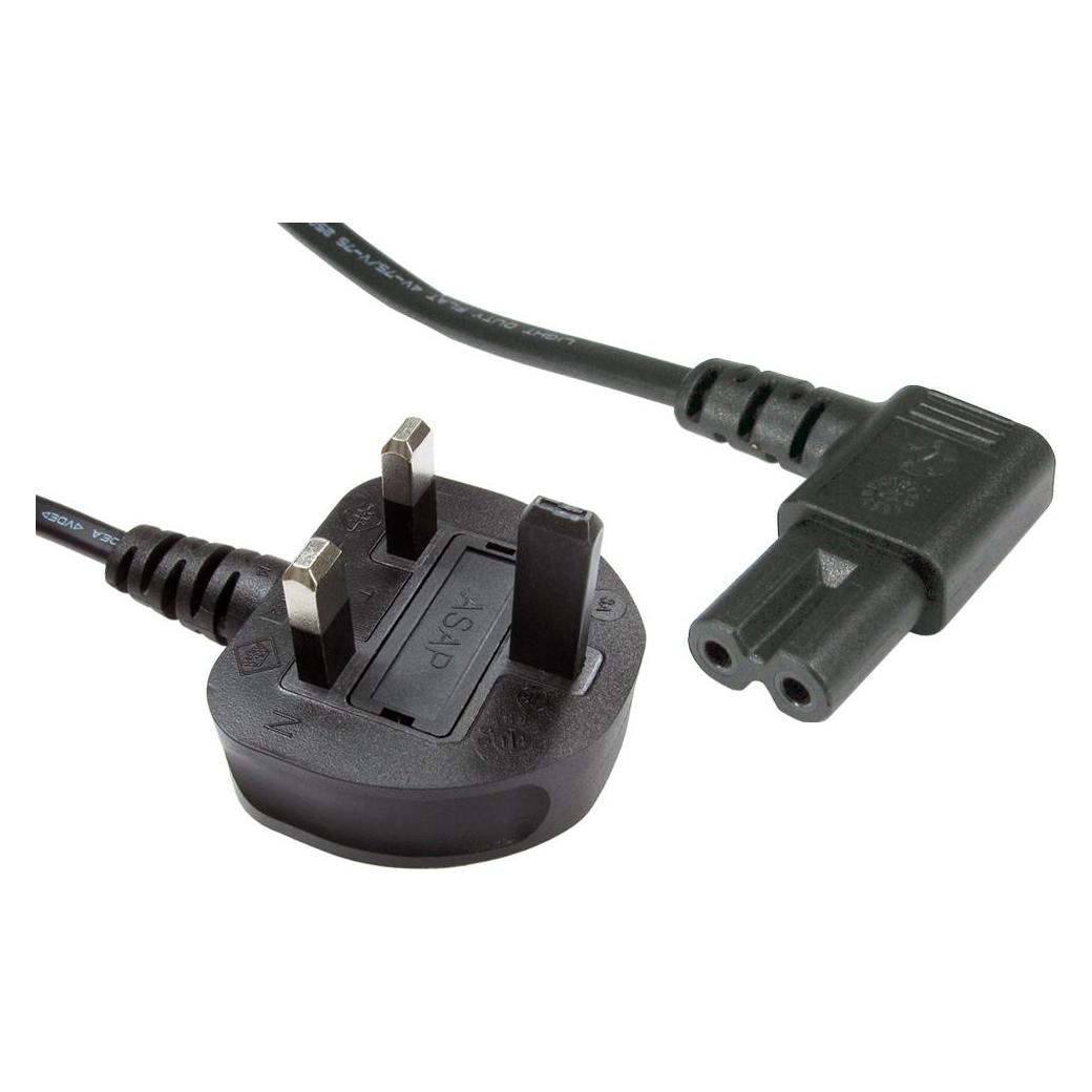 Cables Direct CDL 1.8m UK Plug-Right Angled C7 (1.80 m) (RB-298WRA)
