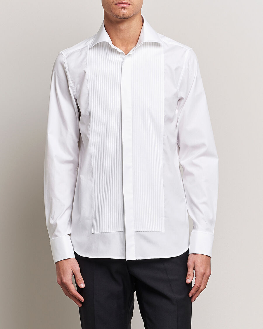 Oscar Jacobson Slim Fit Cut Away Tuxedo Double Cuff White men 40 Hvid