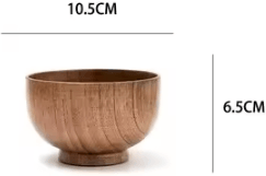 Uplift Curations Japanese Style Wooden Bowl Jujube Wood Soup & Rice Bowl For Tableware m