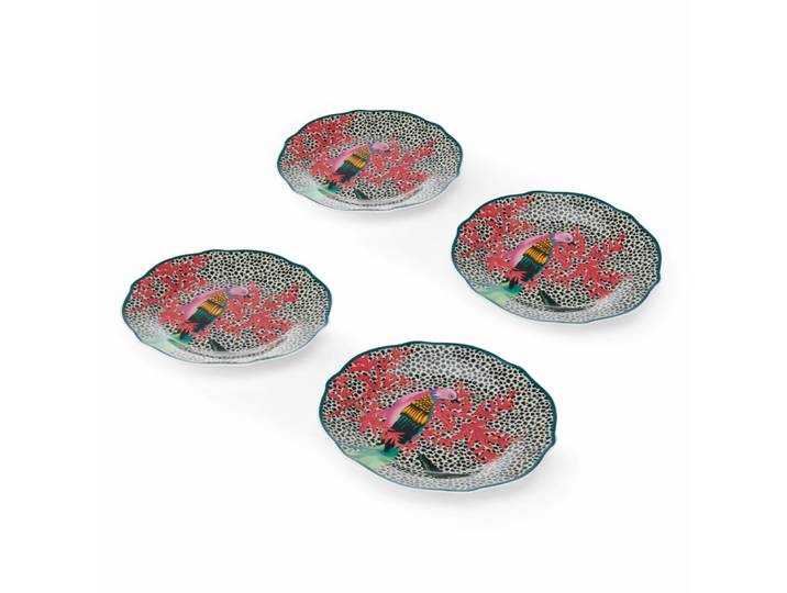 Assiettes d'appoint en porcelaine, lot de 4, 19cm