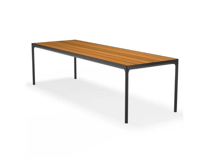HOUE - FOUR Outdoor Tisch, 270 x 90 cm, Bambus / schwarz