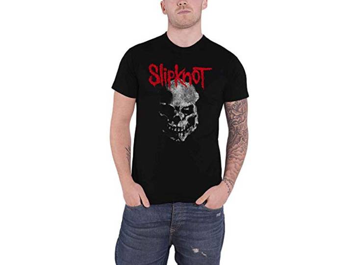 Slipknot Unisex Tee: Gray Chapter Skull (Back Print) - Medium - Black