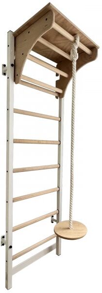BenchK 200 White + Wooden Pull Up Bar + Gymnastic Accs + Desk Top