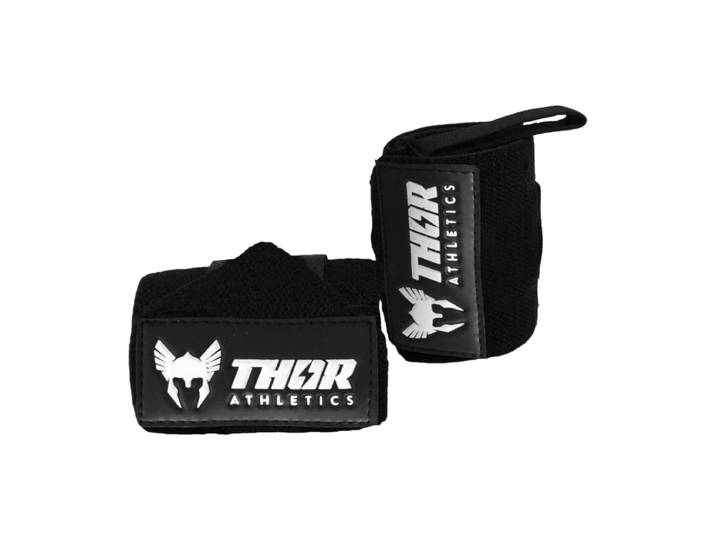 Thor Athletics Bandes de Poignet Extra Fortes Noir