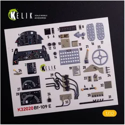Kelik BF-109 E - Interior 3D Decal with 3D printed parts for Trumpeter kit