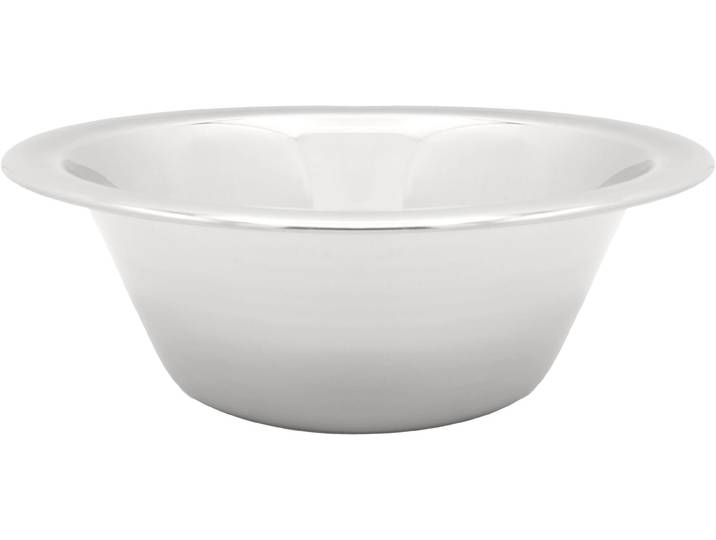Schüssel KRÜGER Edelstahl-Schüssel , weiß (edelstahlfarben), H:10cm Ø:32cm, Edelstahl, Schüsseln, Schüssel, rostfrei, geschmacksneutral, robust, hygienisch