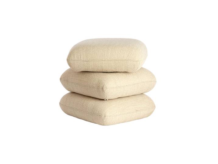 Light & Living Pouf Laurie, Creme, Füllung: Polyurethan (Pur), 44.5x44.5x44.5 cm, Wohnzimmer, Hocker, Poufs