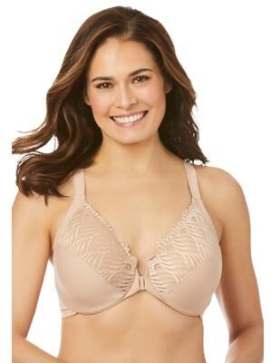 Plus Size Women's Wonderwire® Front Close T-Back Bra 1246 by Glamorise in Cafe (Size 40 D)