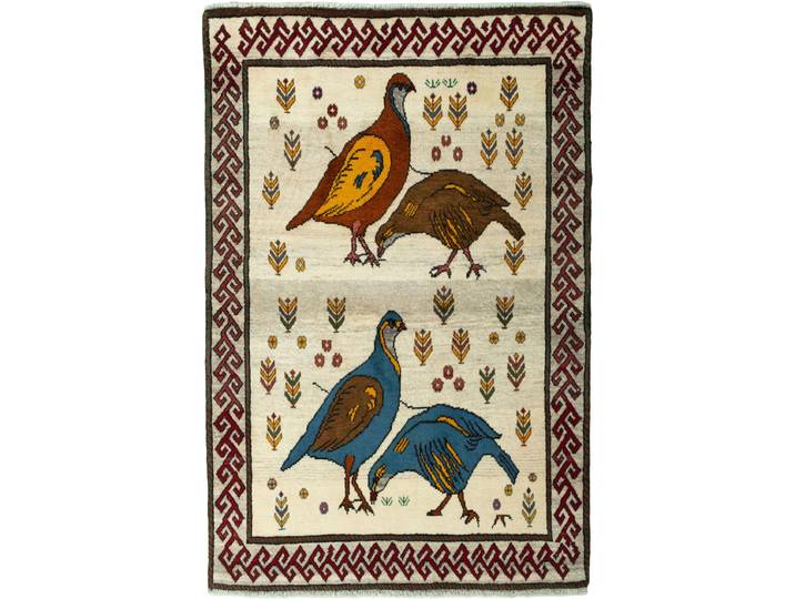 Perser Gabbeh Limited Teppich 106x159 Handgeknüpft Modern Orientteppich Perserteppich Wolle