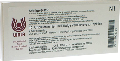 WALA Heilmittel GmbH ARTERIAE GL D 30 Ampullen 10X1 ml 02902764