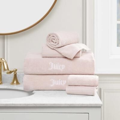 "Juicy Couture Alyssa Bath Towels 6-Piece Set 2 Bath towels 2 Hand towels 2 Washcloths - 28""x54""/16""x26""/12""x12"""