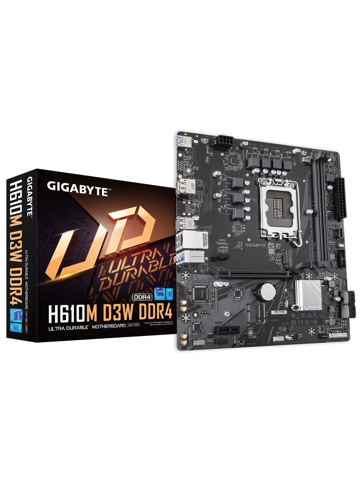 GIGABYTE H610M D3W DDR4 Mainboard - Intel H610 - Intel LGA1700 - DDR4 RAM - Micro-ATX