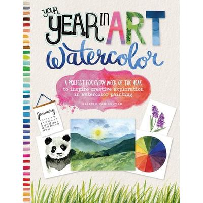 Your Year in Art: Watercolor, Taschenbuch von Kristin Van Leuven, Walter Foster Publishing, 978-1-63322-826-9