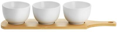 Gibson Elite Gracious Dining 4Pc Ceramic Tidbit Bowl Set White - 4 Inch