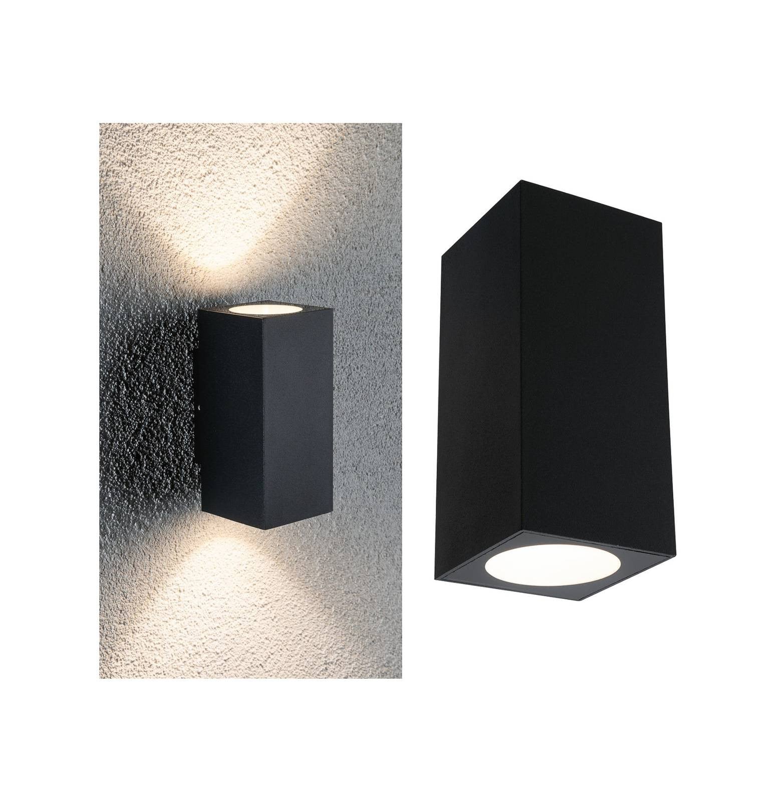 Paulmann Flame LED buitenwandlamp zwart aluminium modern