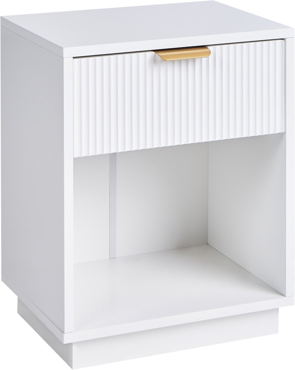 Beliani Nachtkastje Summerville Modern Lichthout MDF B: 50 cm, D: 30 cm, H: 40 cm