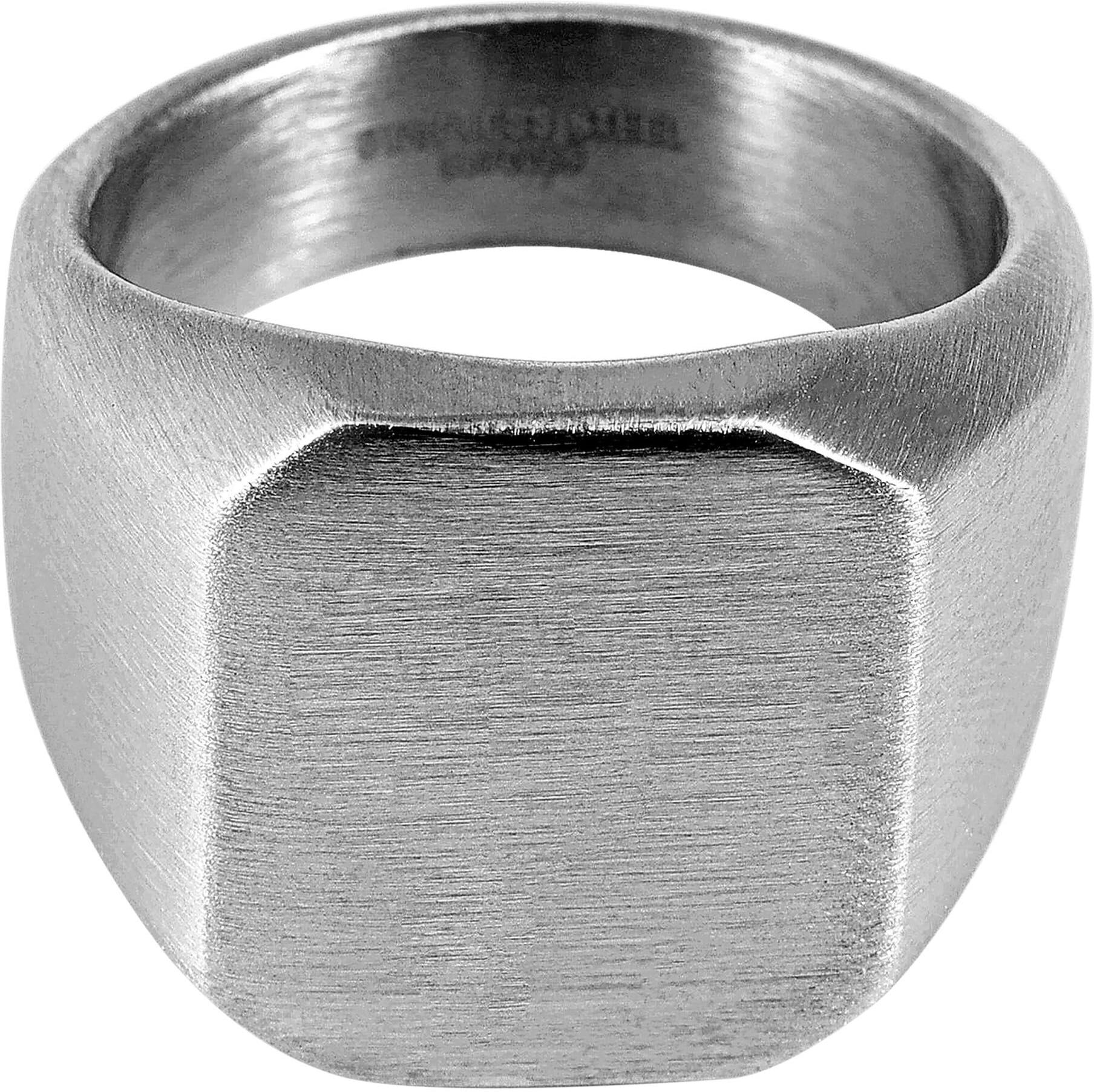 Siegelring AKZENT "Miso, langlebig" Gr. 58, silber (silberfarbig), Fingerringe, Herren, 58, Edelstahl, Siegelring
