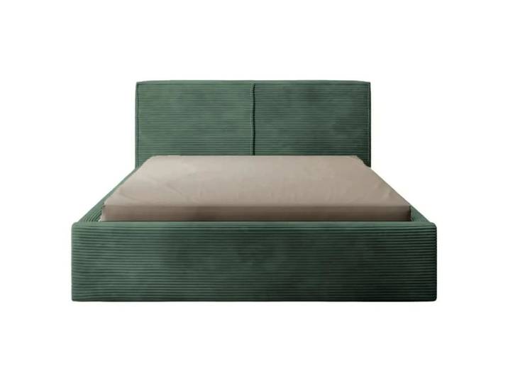 Lit coffre velours côtelé 160x200cmcm vert