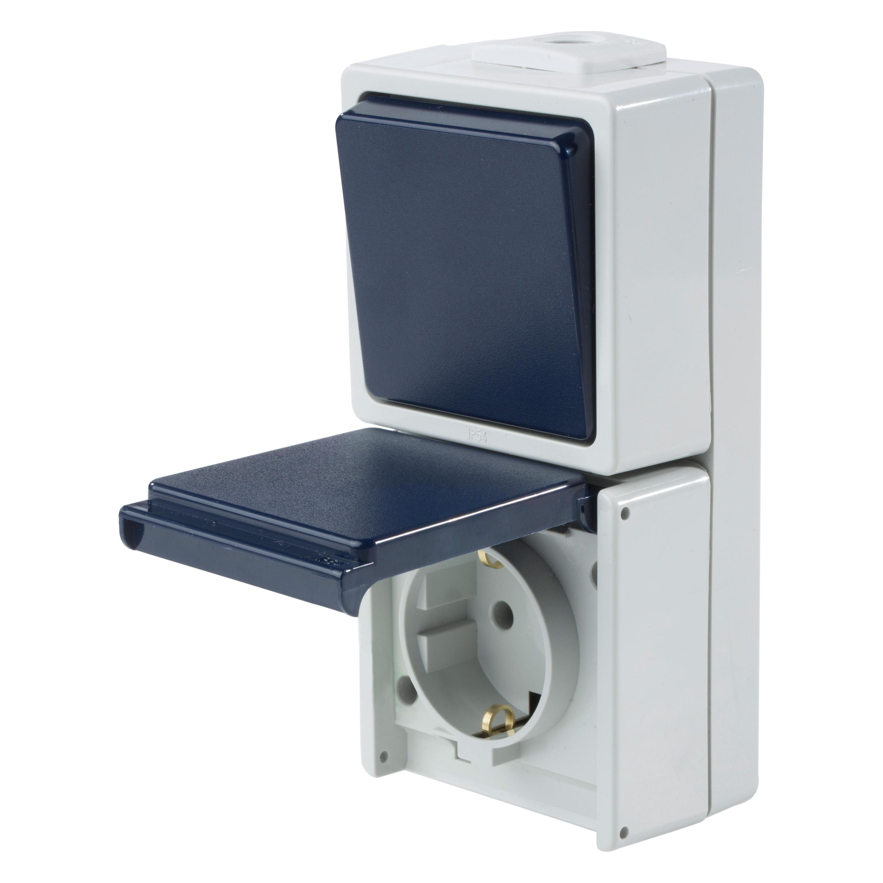 As - Schwabe Aus-/ Wechselschalter mit Steckdose (62455)