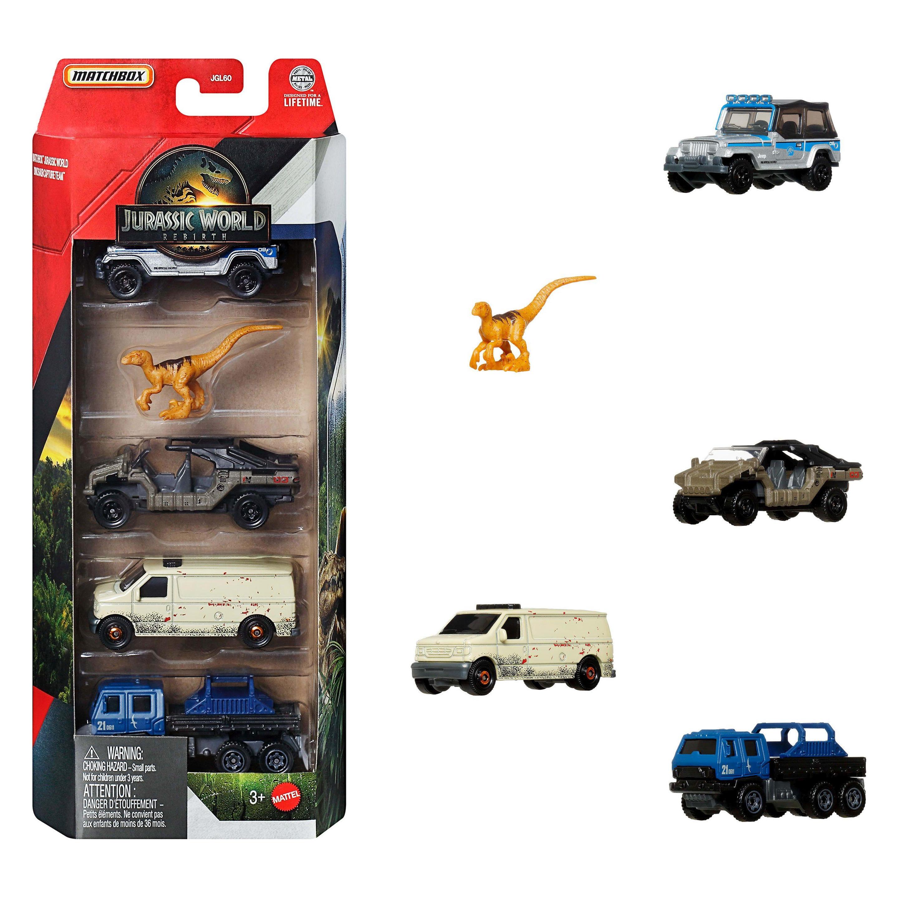 Matchbox Jurassic World 5-Pack Sortiment (JGL60)