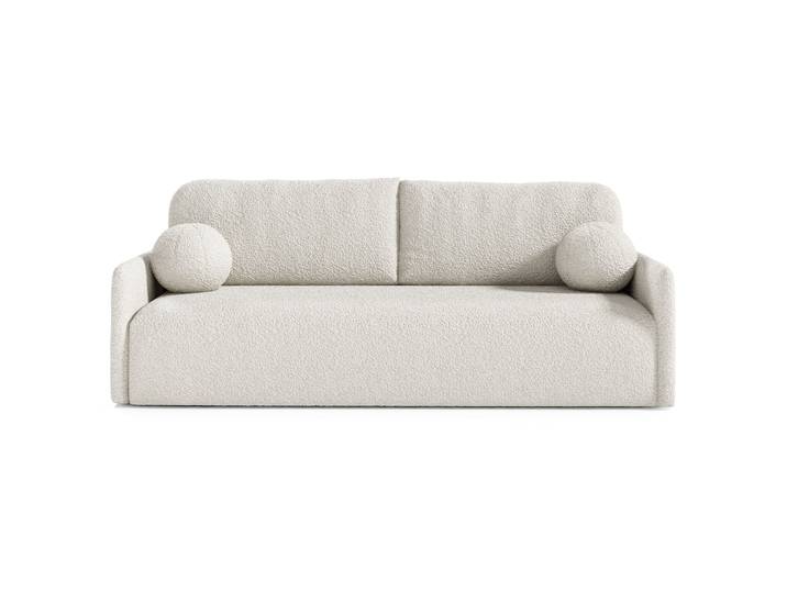 Ausziehbares Sofa Glove mit Bettkasten, cremefarbenes Bouclé