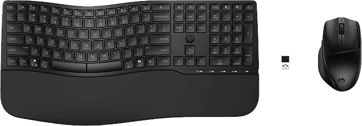 Pack Teclado + Ratón - HP Combo 680, Inalámbrico, Teclas programables, Multidispositivo, Bluetooth, Negro
