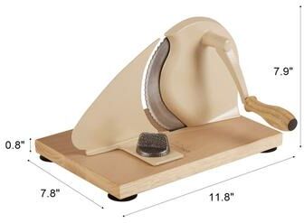 Kitchen Bread Slicer Manual Bread Slicer For Homemade Sourdough Bread with Hand Crank Adjustable Thickness For Even Slicing
