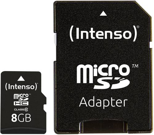 Intenso High Performance microSDHC-Karte 8 GB Class 10 inkl. SD-Adapter