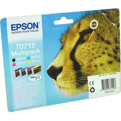4 Epson Tinten C13T071540 Multipack KCMY T0715