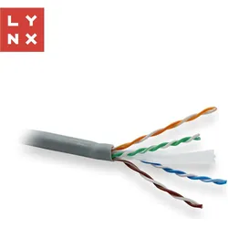 Lynx Cs LYNX UTP kabel, Cat6, LSOH, celoměděný, vnitřní, šedý, box 305m (UTP, CAT6, 305 m), Netzwerkkabel