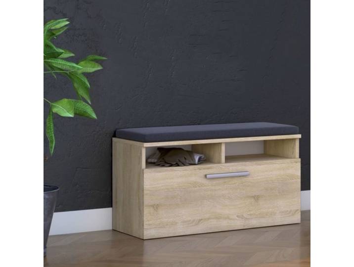 Meuble à chaussures REVA Chêne sonoma - avec siège - 6 étagères