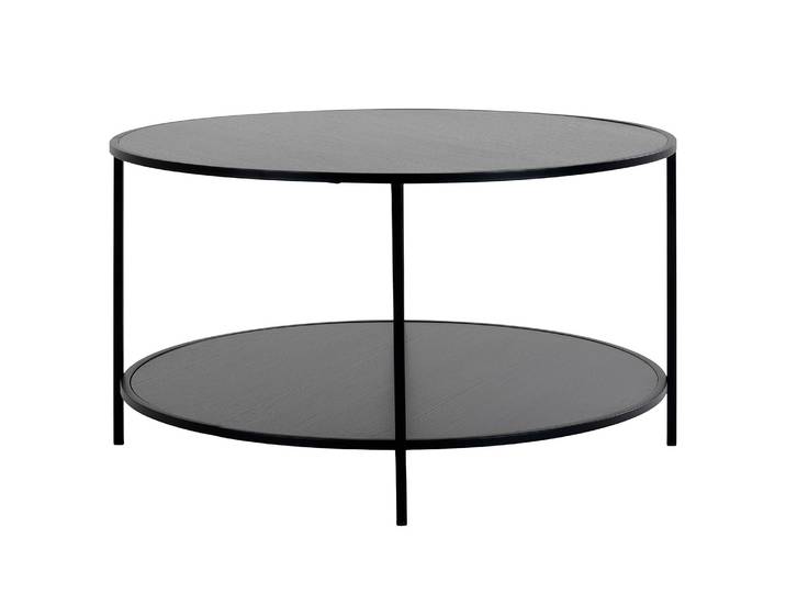 Couchtisch Tiva Ø 80cm Schwarz/Schwarz