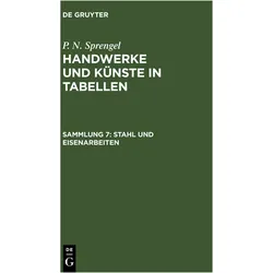 Sprengel:Stahl und Eisenarbeiten, Fachbücher von P. N., Sprengel