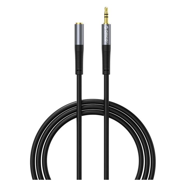 Orico Adapter AXF 3,5-mm-Miniklinke (Stecker auf Buchse), Audiokabel 0,5 m - schwarz (0.50 m, AUX Kabel) (78069213)