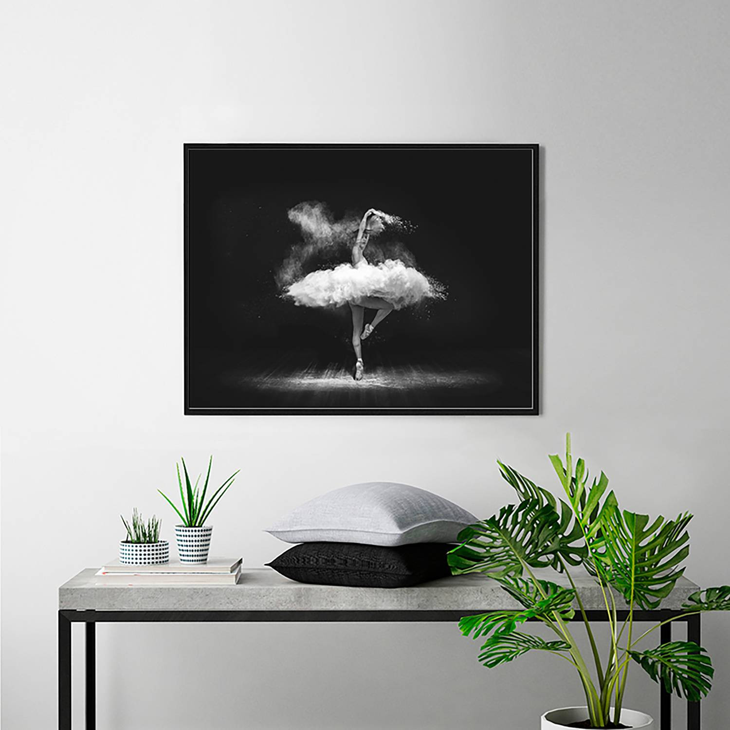 home24 Dancing with Powder Frame, multicolor, gelakt massief beukenhout met plexiglas, B: 82 cm, H: 62 cm