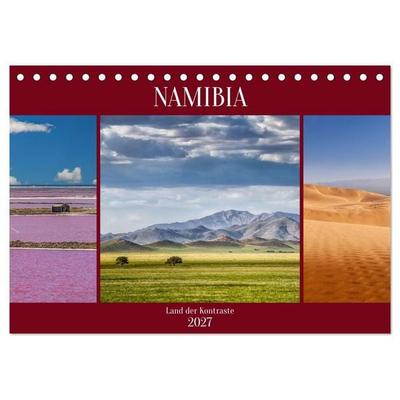 Namibia - Land der Kontraste (Tischkalender 2027 DIN A5 quer), CALVENDO Monatskalender