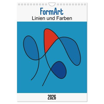 FormArt - Linien und Farben (Wandkalender 2026 DIN A4 hoch), CALVENDO Monatskalender