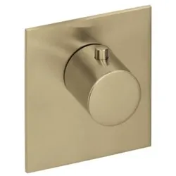 Herzbach Logic XL Fertigmontageset 21.500100.2.41 Brass Steel, für Einzel-Thermostat-Modul, 110x100mm