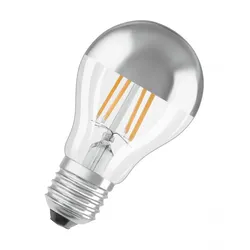 OSRAM E27 LED silber verspiegeltes Leuchtmittel 4W wie 35W warmweißes Licht Kopfspiegellampe augenschonend