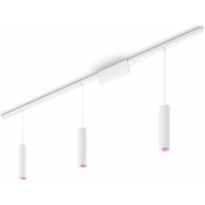 Philips-Hue Pendelleuchte Perifo Base, 3-flammig, mit LED, 172 cm, 1470 Lumen, App-fähig, aus Metall, weiß