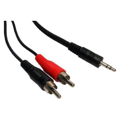 Cables Direct CDL 3m 3.5mm Stereo - 2 RCA Cable (3 m, Cinch Kabel) (1TR-303)
