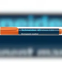 Schneider Permanentmarker Maxx 130, mit Rundspitze, 1 - 3 mm, orange, Gehäuse besteht aus 95% Recycling-Kunststoff