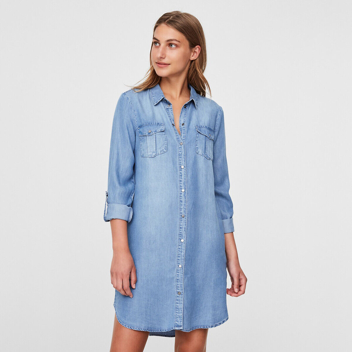 VERO MODA Robe chemise en jean