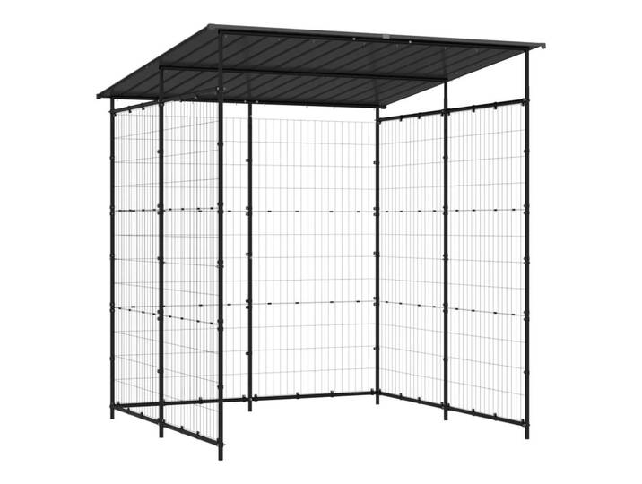 vidaXL Fahrradschuppen 190/190/222 Cm Stahl Schwarz, Metall, Rechteckig, 190x222x190 cm, Freizeit & Co, Sport & Fitness, Fahrräder, Fahrradzubehör