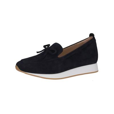 Slipper PETER KAISER "Peter Kaiser Slipper Veloursleder", Damen, Gr. 38, dunkelblau, Veloursleder, Schuhe Slipper