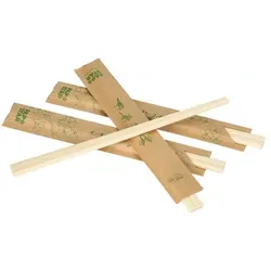 PAPSTAR 100 Paar Essstäbchen Holz "pure" 21 cm einzeln gehüllt (89501, 100 Paare)