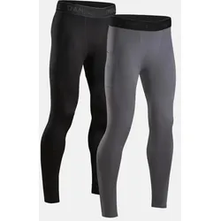 POWER KOMPRESSIONSHOSE - 2-Pack - Schwarz | Grau - M
