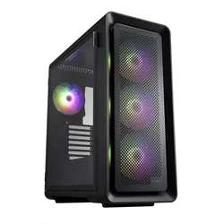 Fortron FSP CUT593P E-ATX Ultra Tower 3xARGB BLACK (ATX, mATX, Mini-ITX), PC Gehäuse, Mehrfarbig, Schwarz